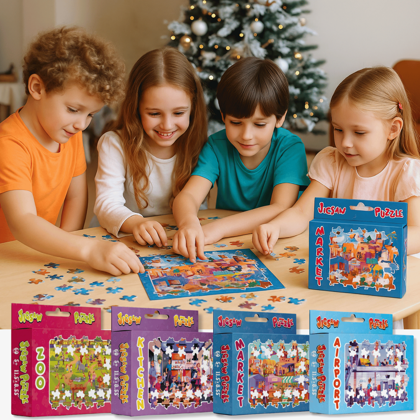 60-Piece Puzzles - Real Life Themes